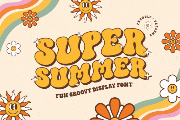 Super Summer Font: Your Groovy 60s Display Typeface for Handmade Goods