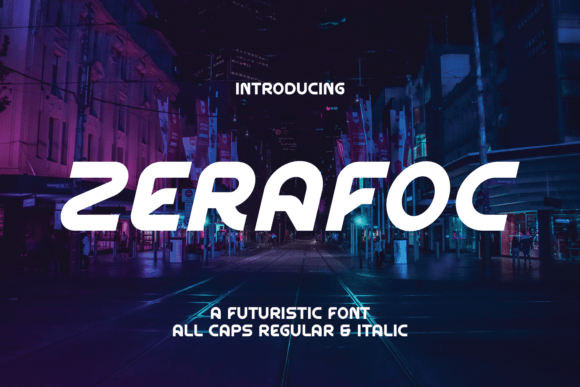 Zerafoc: A Futuristic Display Font for Handmade Brands